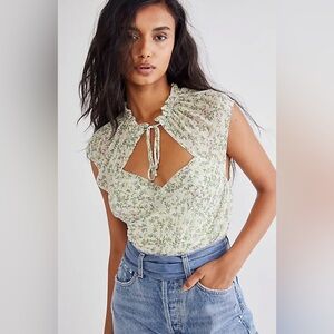 Free People Floral Blouse